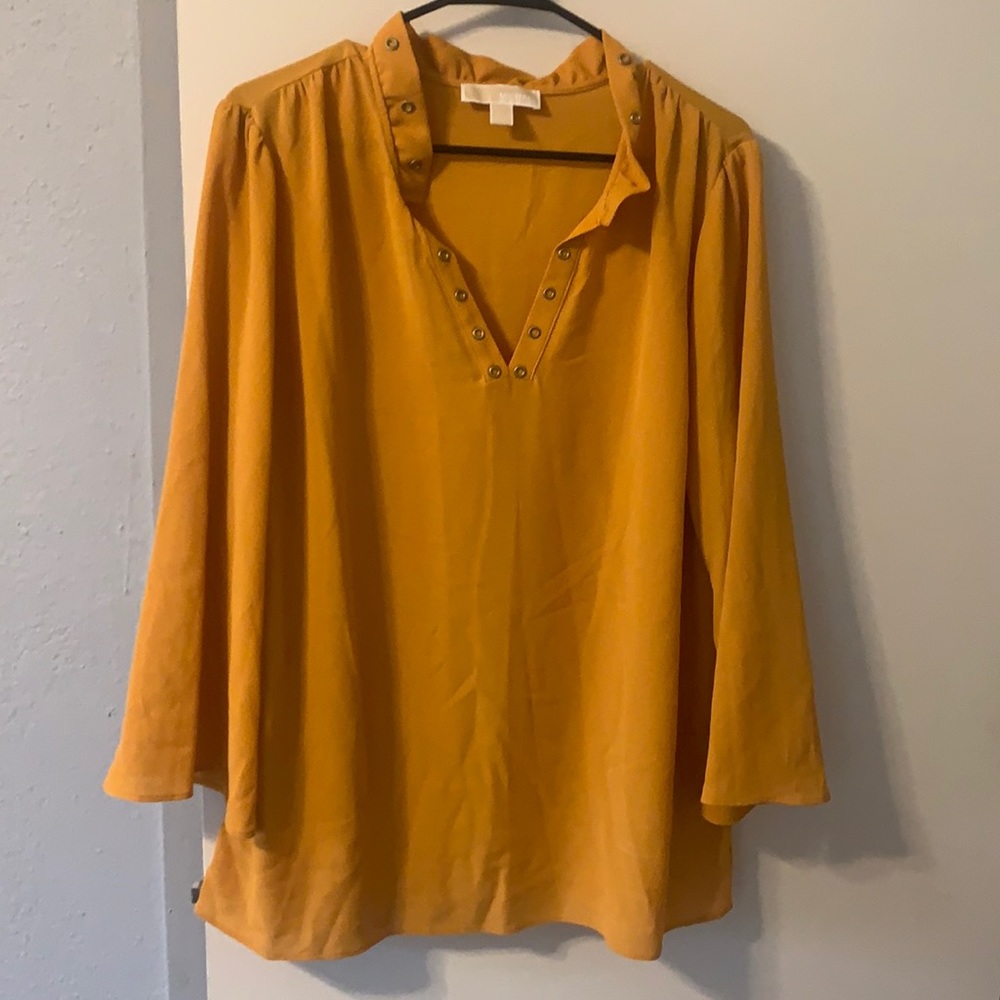 Michael Kors Mustard Yellow Blouse XL